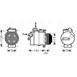 Kompresorius A/C BMW 3 E46/X3 E83/X5 E53 2.2-3.2 00-11