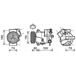 Kompresorius A/C Opel Astra J/Cascada/Zafira C 2.0D 09-