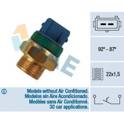  temperatūros jungiklis, radiatoriaus ventiliatorius