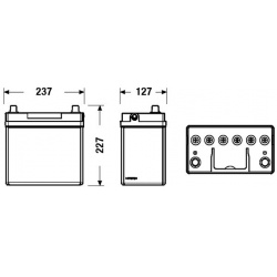 Akumuliatorius 45Ah 300A EXCELL L+