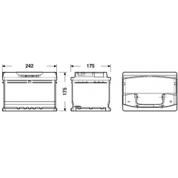 Akumuliatorius 61 Ah 600 A EN 12V