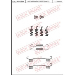  priedų komplektas, stovėjimo stabdžių trinkelės
