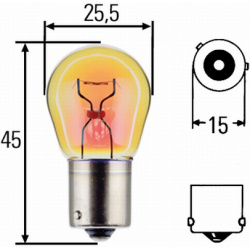 Lemputė PY21W 24V  STANDARD