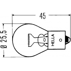 Lemputė PY21W 24V  STANDARD