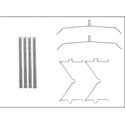  priedų komplektas, diskinių stabdžių trinkelės