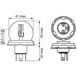 Lemputė 12V 45W